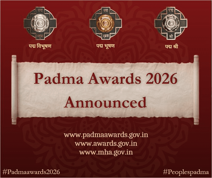 India Announces 131 Padma Awards for 2026 Honoring Stars from Cricket and Cinema