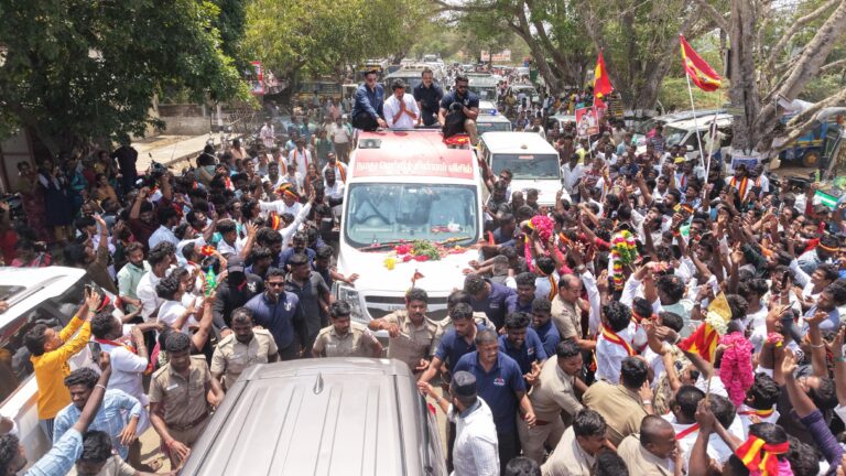Vijay’s Karaikudi Roadshow Draws Massive Crowds Ahead of 2026 Elections