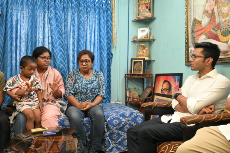 Abhishek Banerjee Meets Family Of Deceased TMC Worker Amid Political Tensions