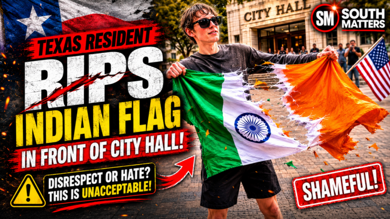Texas Resident Sparks Controversy After Allegedly Tearing Indian Flag During Protest