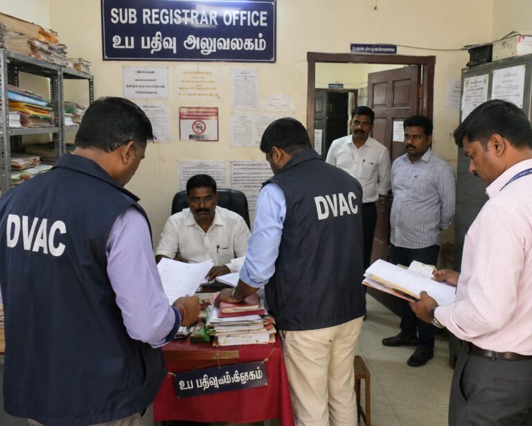 Tamil Nadu Anti-Corruption Raids Target 60 Sub-Registrar Offices Across the State