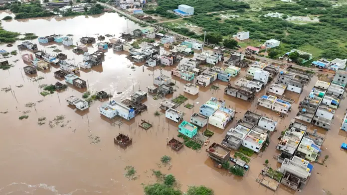 Flood-affected neighborhoods in Bengaluru
