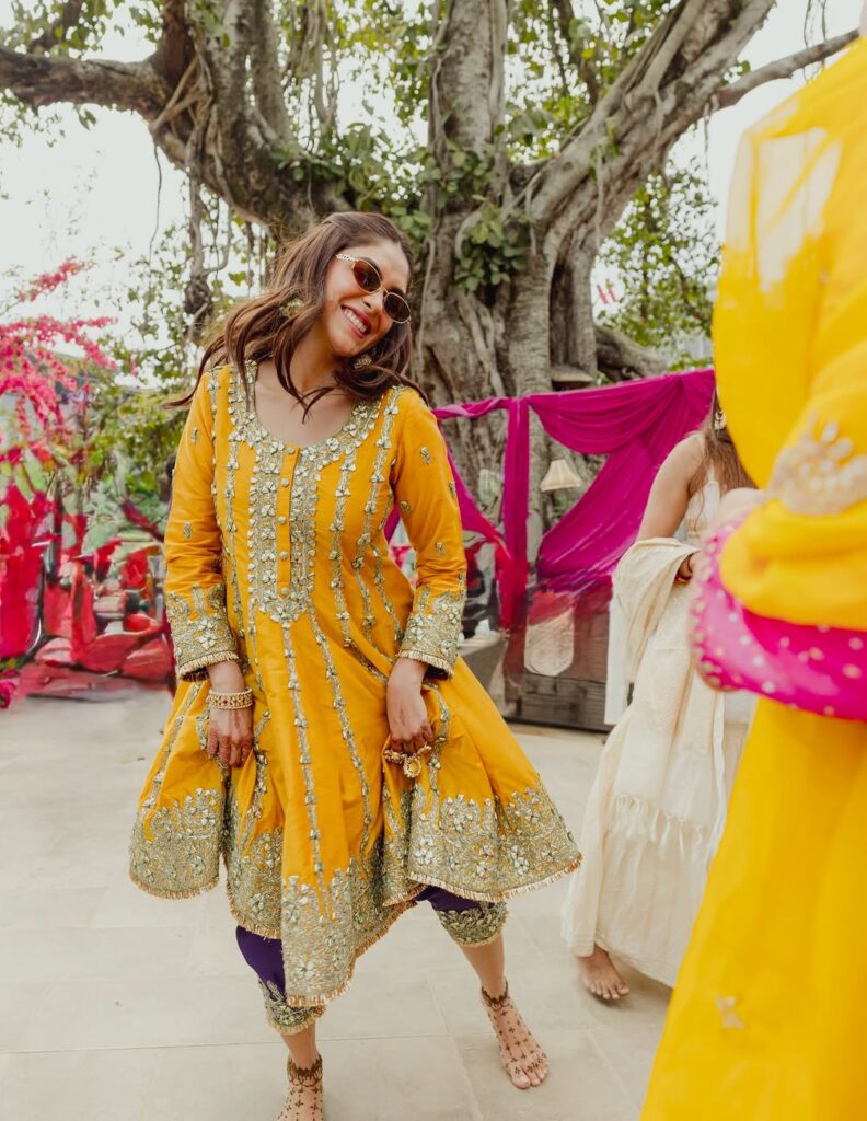 Mrunal Thakur Yellow Ethnic Look social media photos