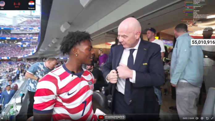 FIFA President IShowSpeed World Cup discussion