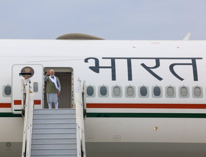 Narendra Modi departing for Europe