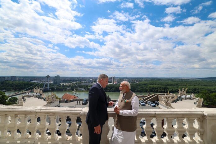 Narendra Modi meets Robert Fico in Bratislava Narendra Modi meets Robert Fico in Bratislava