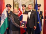 PM Modi receiving Order of the White Double Cross