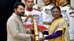 Mammootty Receives Padma Bhushan from President Murmu