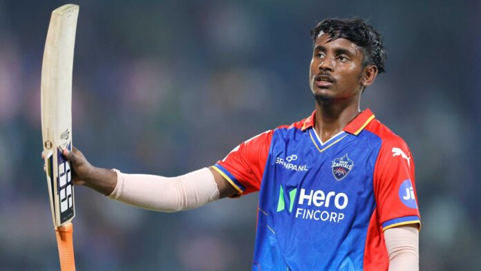 Abishek Porel during an IPL match Abishek Porel during an IPL match
