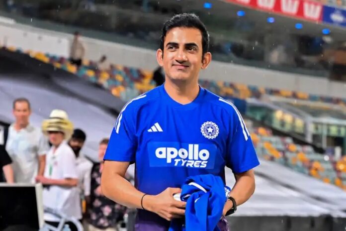 Gautam Gambhir in the team dugout Gautam Gambhir in the team dugout
