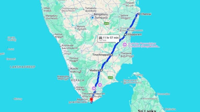 Chennai-Kanyakumari highway route