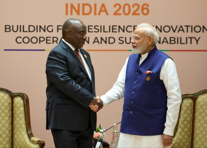 Modi Meets South Africa President Ramaphosa at BRICS Modi Meets South Africa President Ramaphosa at BRICS