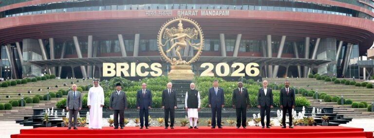 BRICS leaders at Bharat Mandapam, New Delhi