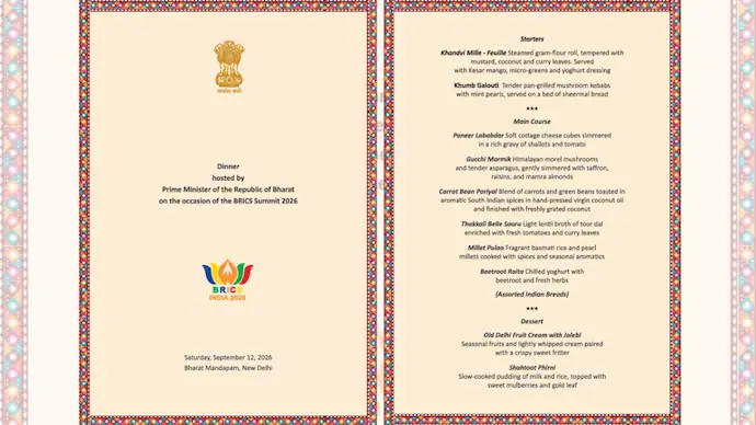 BRICS gala dinner menu BRICS gala dinner menu