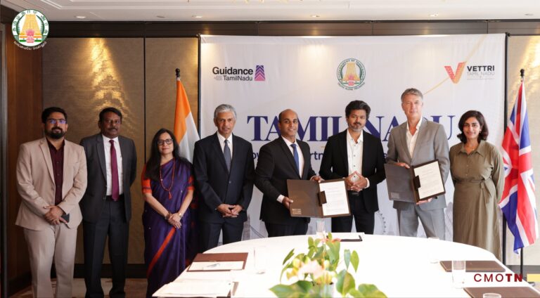 CM Vijay at the MoU signing ceremony in London