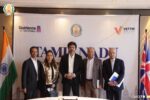 CM Vijay meeting Hinduja Group executives in London