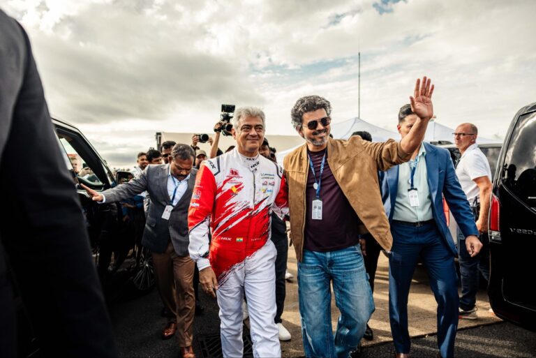 Vijay and Ajith Share Warm Embrace at Silverstone Race