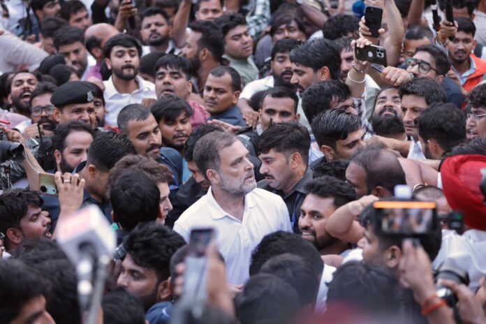 Rahul Gandhi Delhi protest at Jantar Mantar