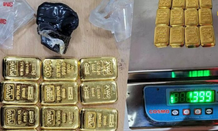 Thiruvananthapuram gold seizure involving suspected gold smuggling at an air cargo complex in Kerala.