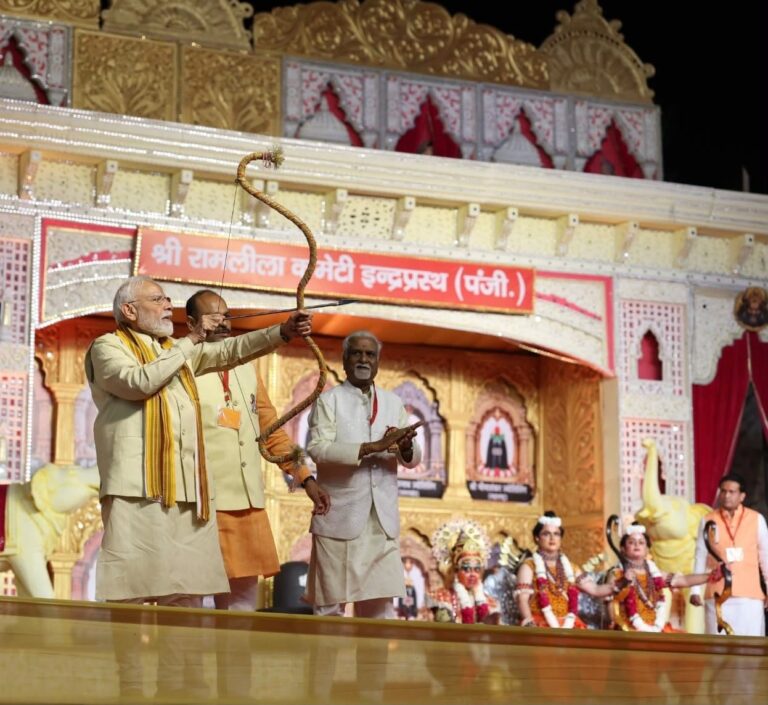 Panchkula’s Giant Ravana Effigy Resembles PM Modi During Dussehra